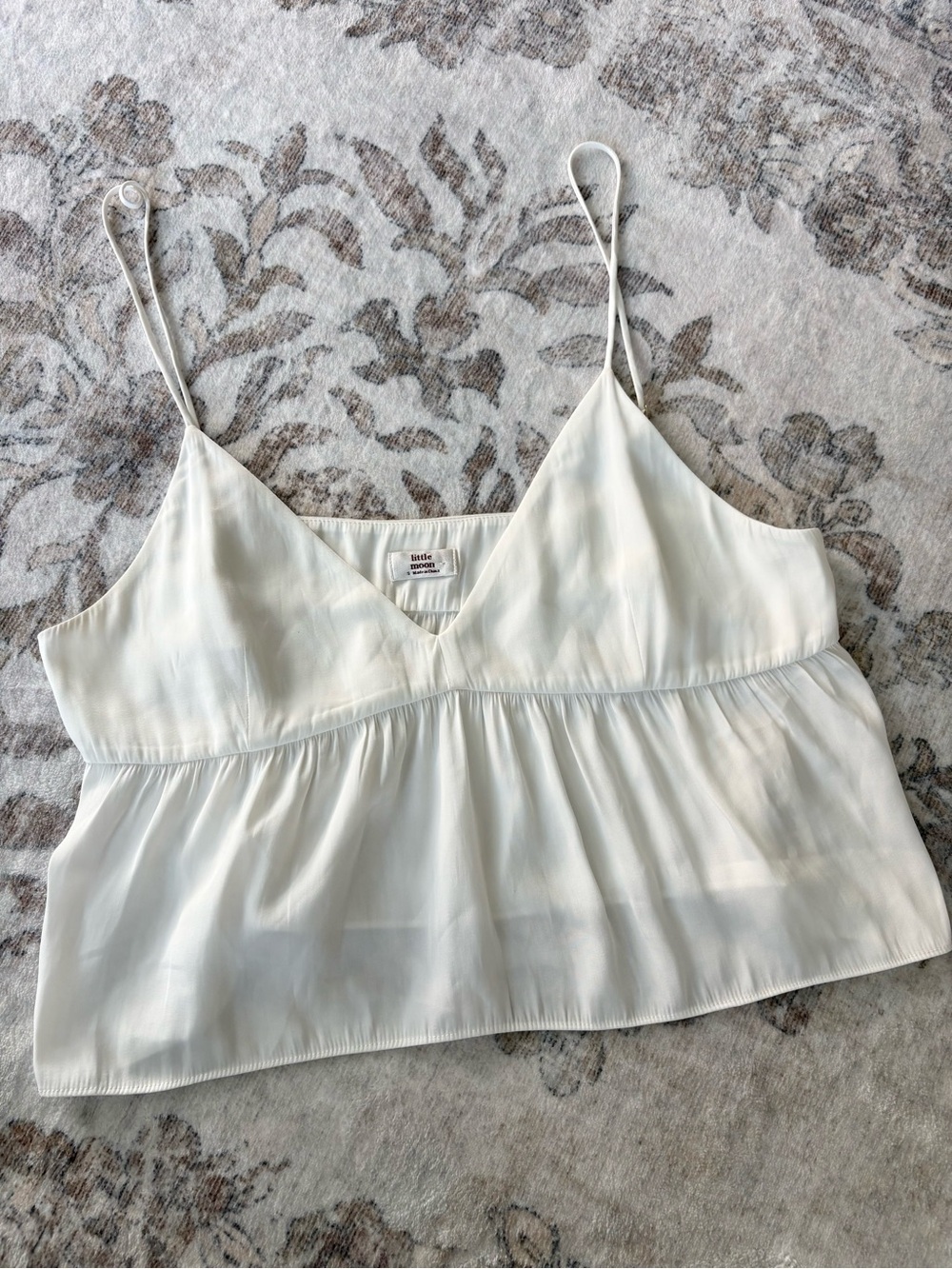 Aritzia Little Moon Cream / Off-white Cami Tank Crop Top Shirt Size S Small